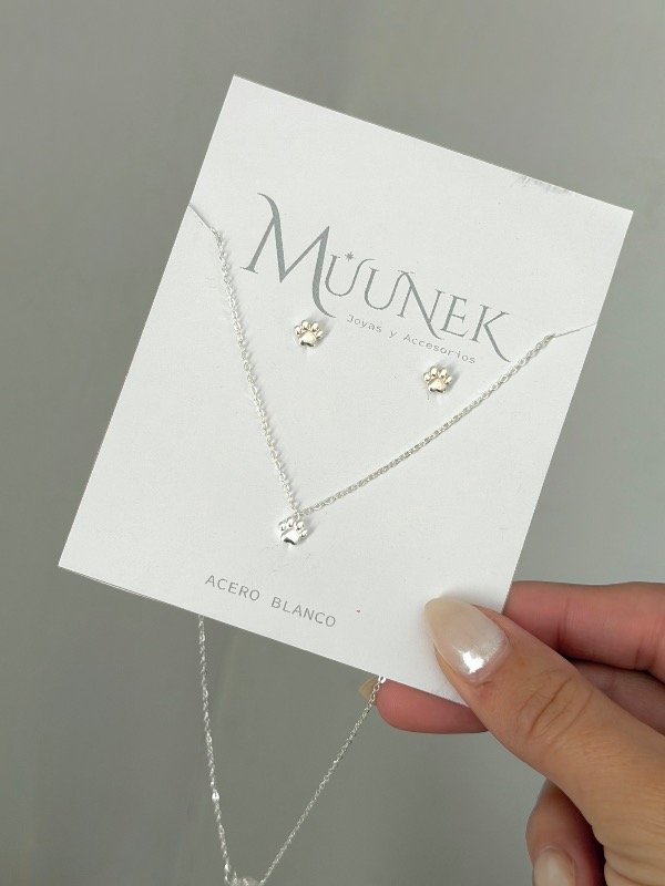 Producto - Set collar + aros huella
