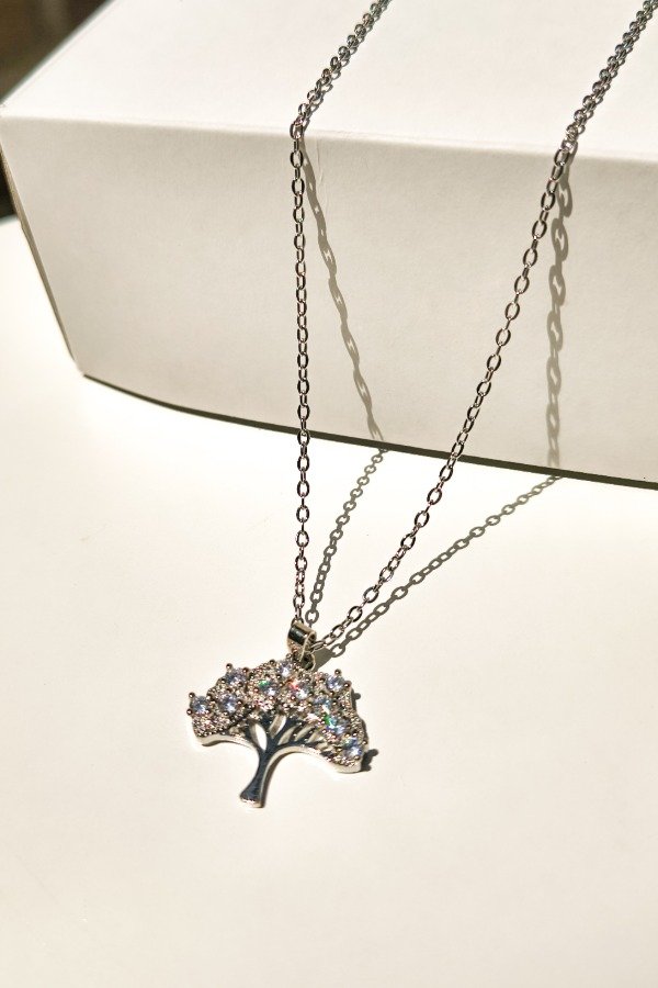 Producto - Collar árbol de la vida cristal A.Q.