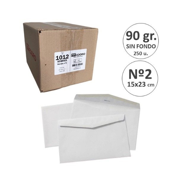 Producto - SOBRES RETRATO 15x23 N2 x250 / x10 unidades