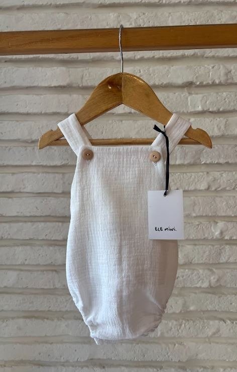 Producto - Enterito globito blanco gasa doble