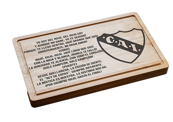 Producto - Tabla Picada De Madera Pino Independiente Futbol Hinchada