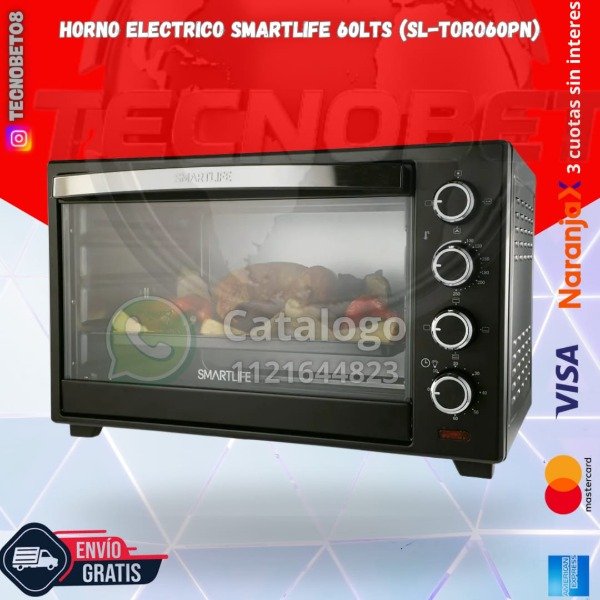 Producto - HORNO ELEC. SMARTLIFE 60LTS (SL-TORO60PN)