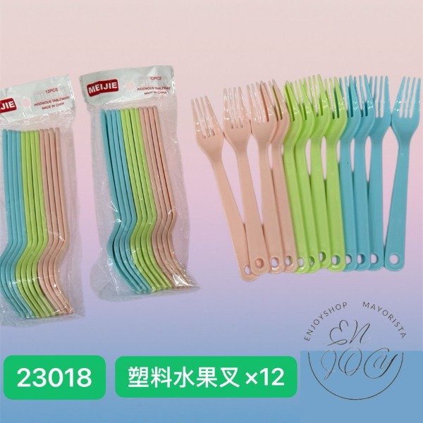 Producto - TENEDORES DE COLORES PLASTICO X12U 23018