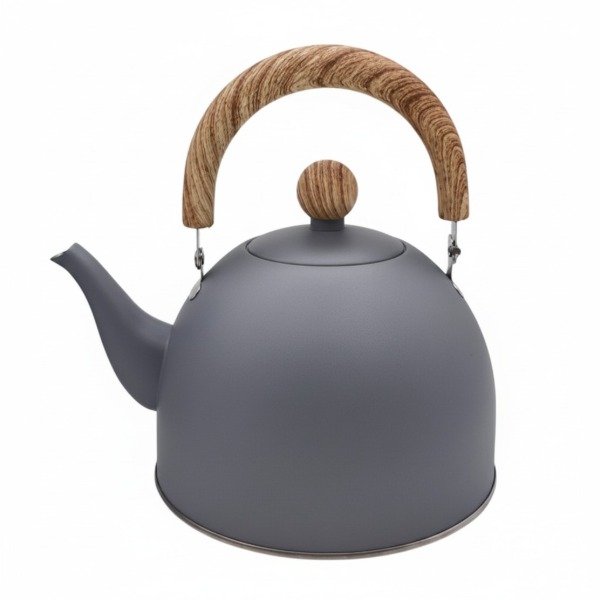 Producto - PAVA GRIS CON MANGO DE MADERA HUDSON PICO MATERO 1.5LT - 2