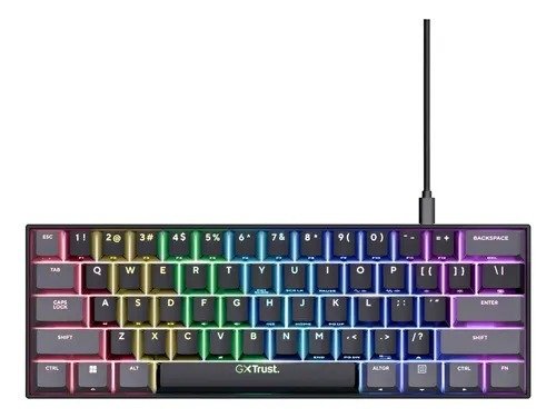 Producto - Teclado Gamer Trust Gxt 867 Acira Mecanico 60 por ciento Negro Español - 0