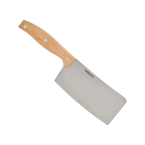 Producto - Cuchillo Hacha Cocina con Mango de Madera 28 Cm