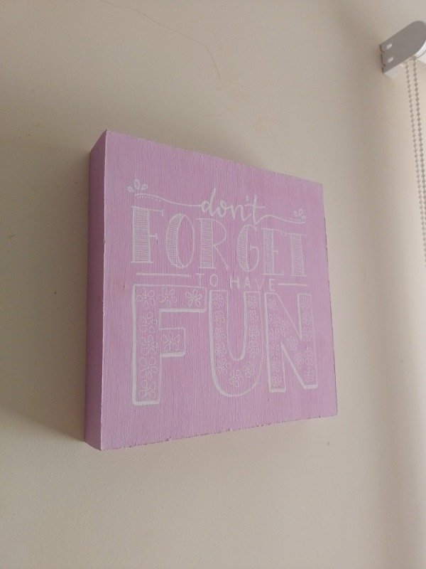 Producto - Cuadro 20x20cm "Don't forget to have fun"
