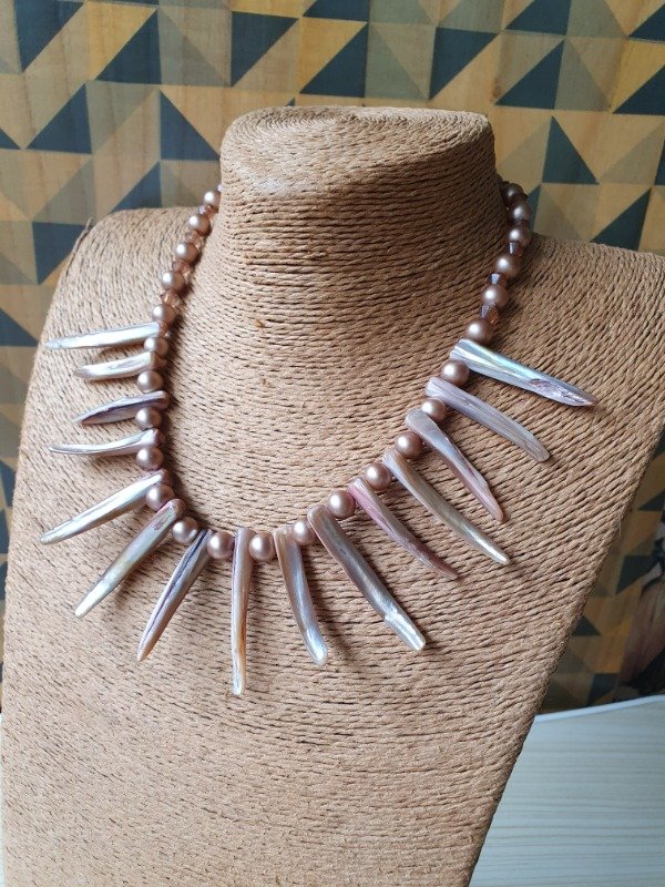 Producto - LUCERO Collar La Plage Nácar Miel - 3