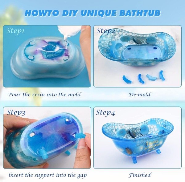 Producto - Molde silicona jabonera bañadera - 7