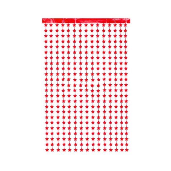 Producto - Cortina de estrellas color rojo
