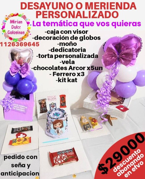 Producto - DESAYUNO PERSONALIZADO EXPLOSIVO PROFESIONALES