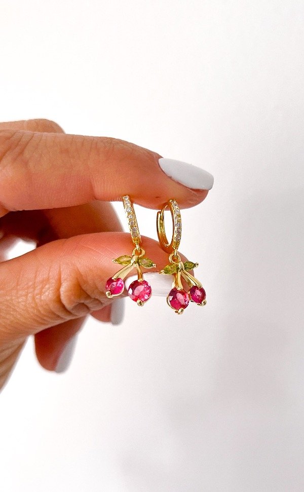 Producto - Aros Cereza PAR (A. Dorado )