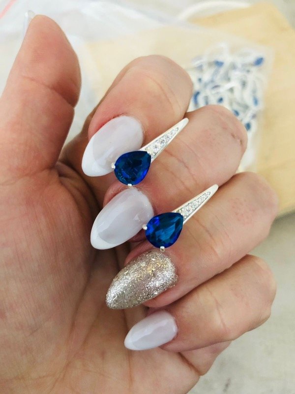 Producto - Lady mom Gotas Azules Plata 925
