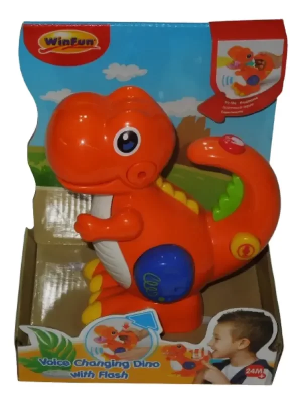Producto - Win Fun Dinosaurio Con Grabadora + Sonido + Linterna