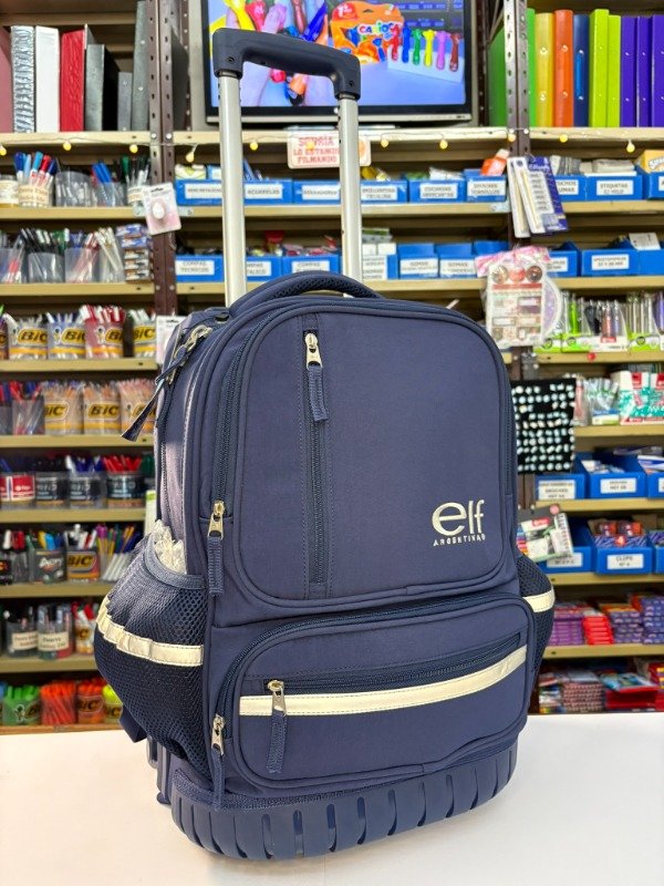 Producto - Mochila azul marino c/ carrito 18" - "ELF"