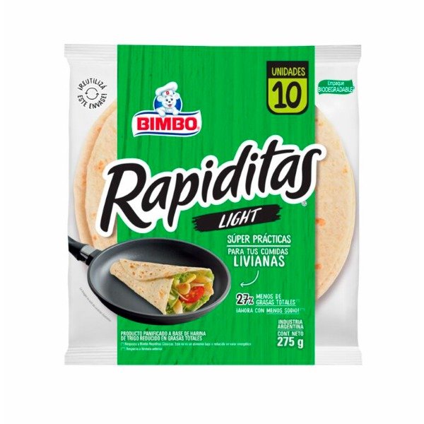 Producto - Rapiditas Light (10u) x 275g BIMBO