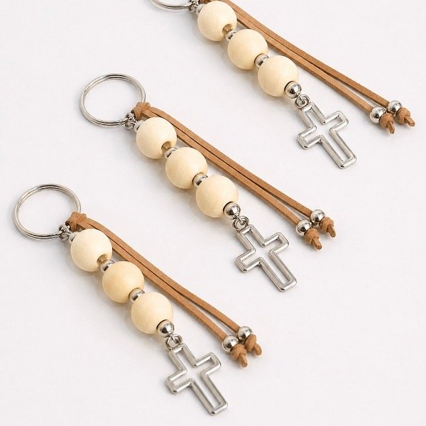 Producto - Souvenir Llavero cruz calada - Marron