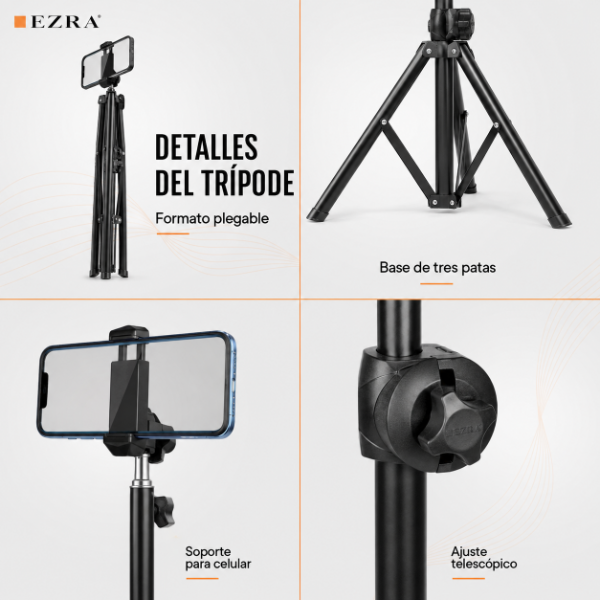 Producto - Trípode Soporte Para Celular EZRA de Metal de 1.70Cm HL97-2. - 2