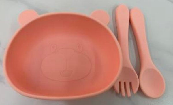Producto - Set bowl silicona osito 13.5x11x5