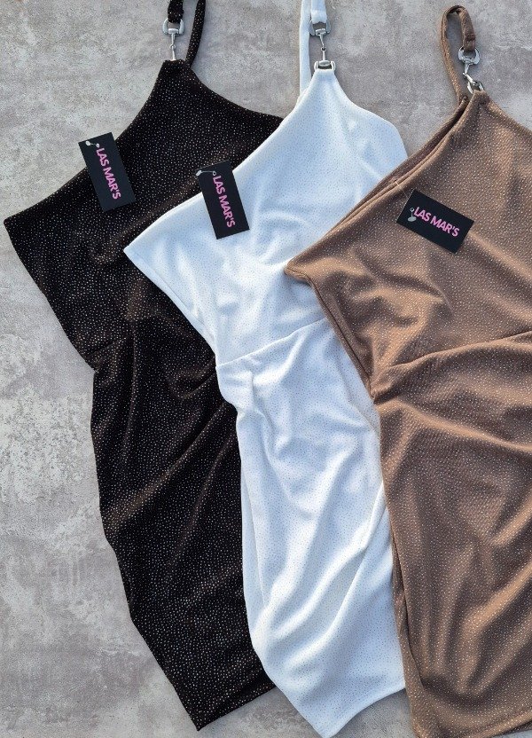 Producto - Vestido corto glitter y hebilla
