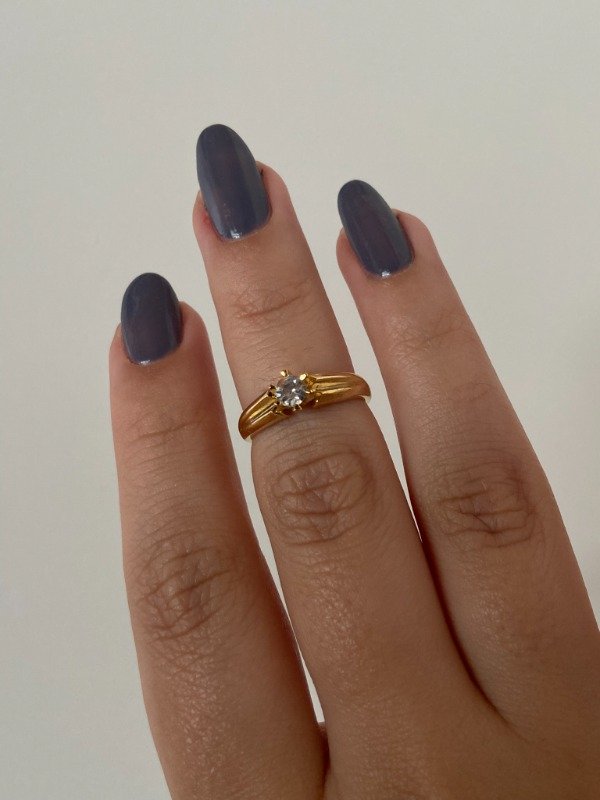 Producto - Anillo enchapado 7 - Talle 17 Blanco