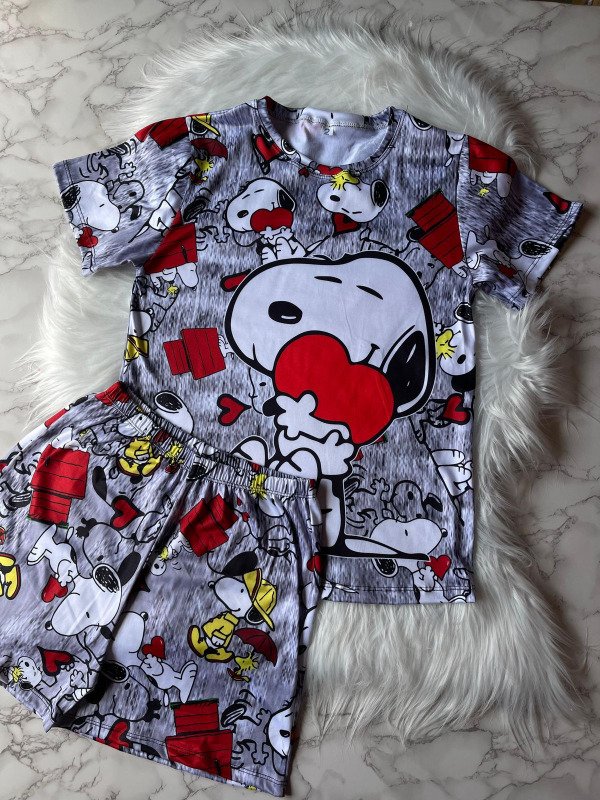 Producto - Pijama animado corto de modal soft FULL PRINT - Snoopy