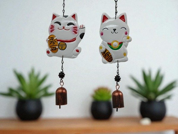 Producto - Colgante gato de la suerte con campana