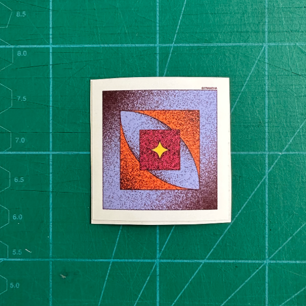 Producto - sticker cuadrado destello - 0