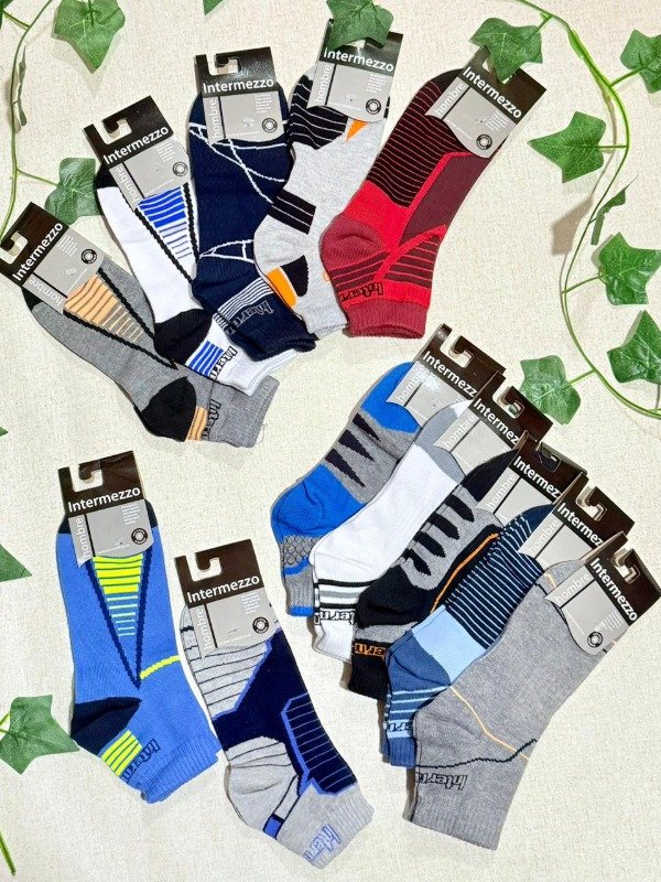 Producto - Intermezo Media Con Tobillo Estampada o Lisos Algodon