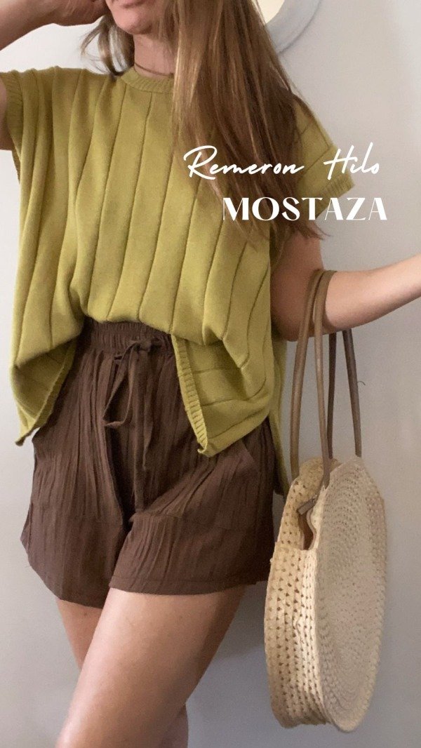 Producto - Remeron de hilo Mostaza