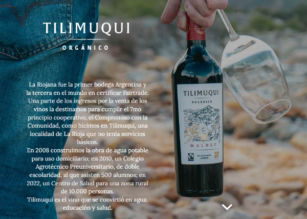 Producto - Vino Malbec Tilimuqui Orgánico La Riojana 750ml - 1