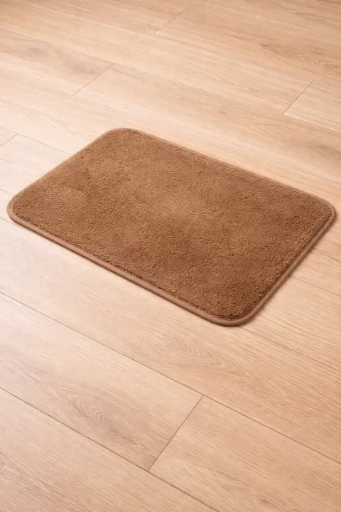 Producto - Alfombra De Baño Pelo Corto Marrón - 1