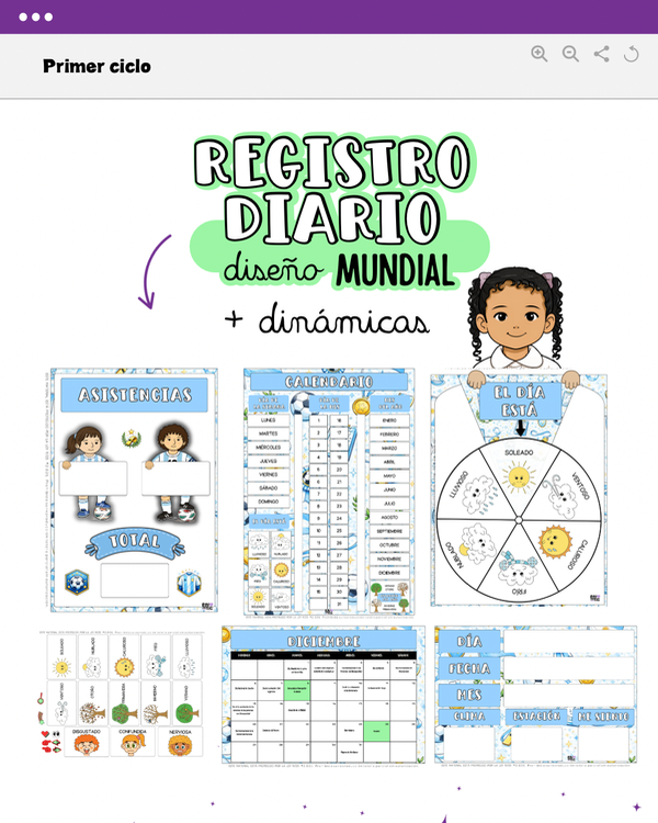 Producto - REGISTROS DIARIOS - DISEÑO MUNDIAL