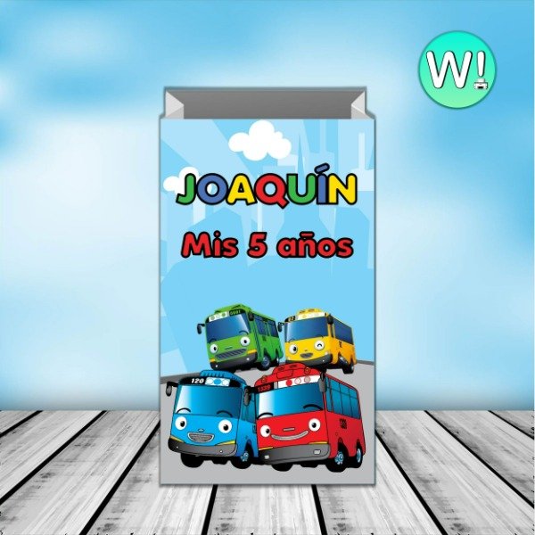 Producto - Bolsa Imprimible Tayo El Pequeño Autobús Editable - 3
