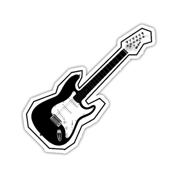 Producto - Sticker Blanco y Negro Diseño 13 Musica