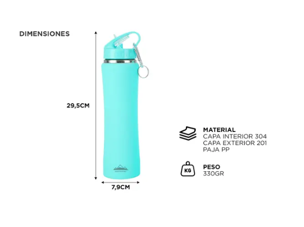 Producto - Botella Térmica Deportiva 750Ml Termo De Acero Inoxidable -Gadnic - 2