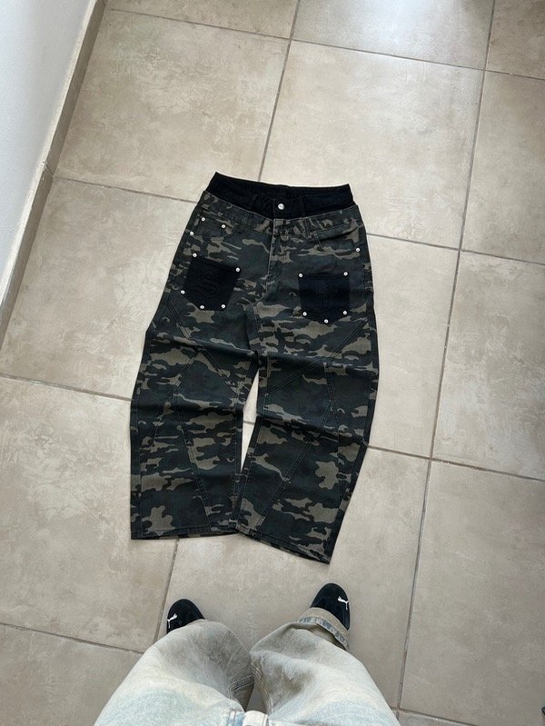 Producto - JEAN BAGGY CAMO DOBLE CINTURA
