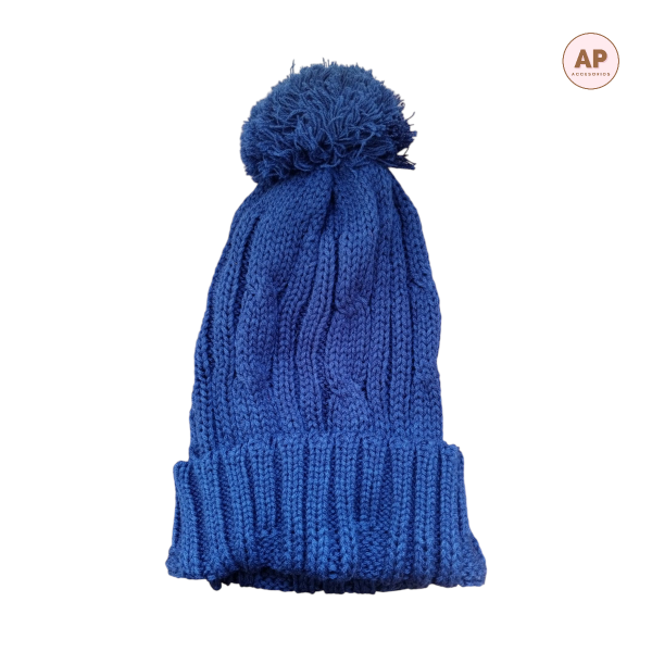 Producto - GORRO LANA POMPON AZUL