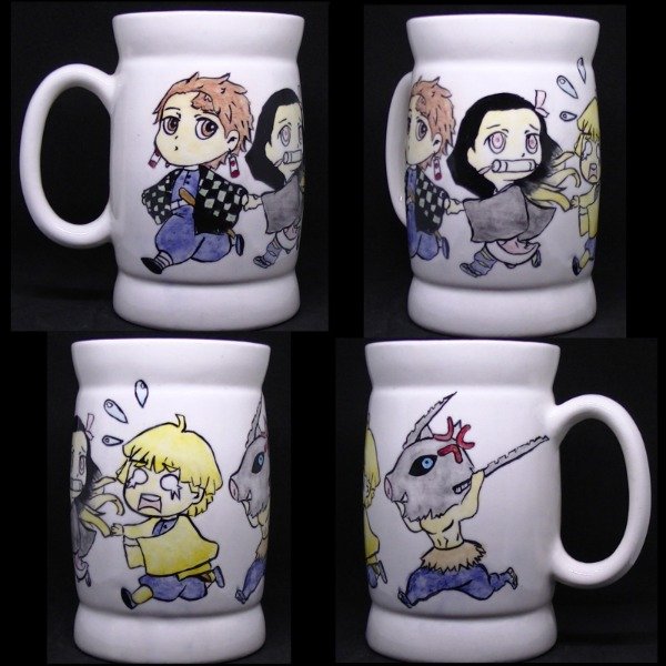 Producto - Demon Slayer - Taza/Jarro - Ceramica Artesanal Pintada a Mano