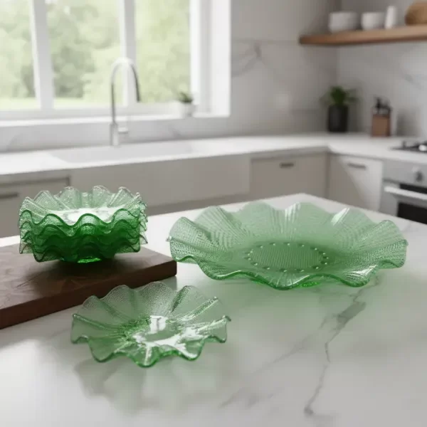 Producto - Juego de compoteras y fuente verde