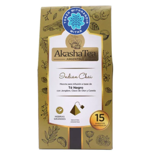 Producto - AKASHA TEA - Sabor Indian Chai x 15 u