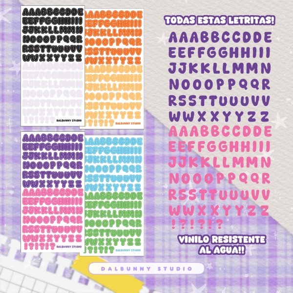 Producto - Letras bicolor - VINILO