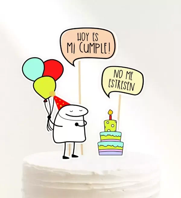 Producto - Cake Topper Flork "No me estresen"