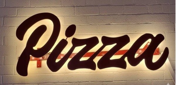 Producto - Cartel Pizza retroiluminado.
