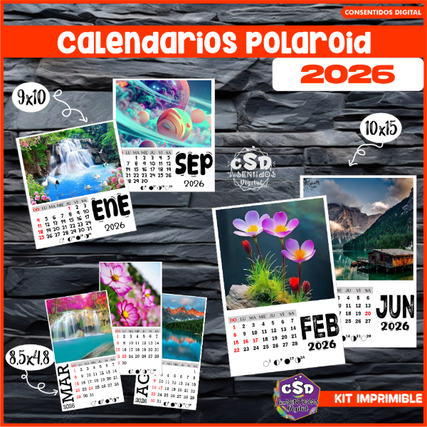Producto - KIT CALENDARIOS POLAROID 2026
