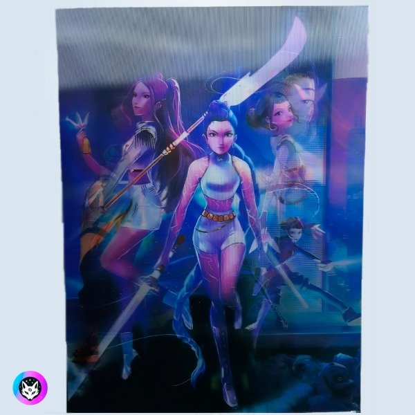 Producto - Poster lenticular A3  "Las guerreras K-pop"