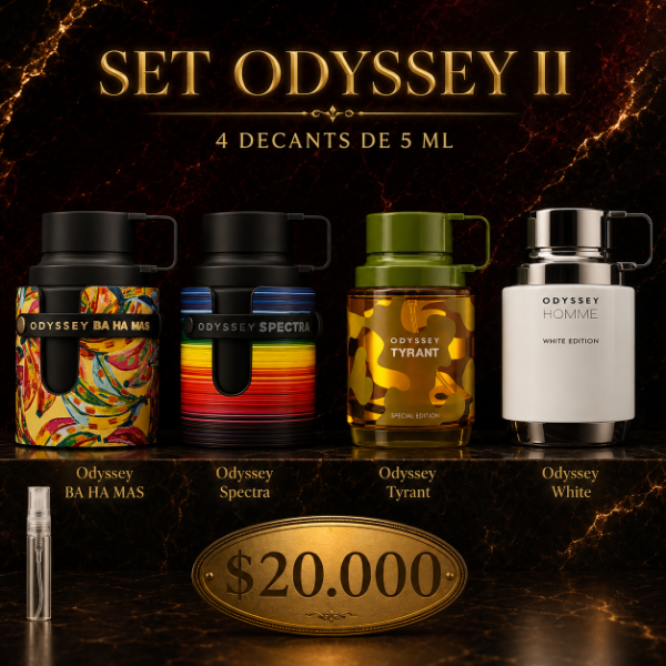 Producto - COMBO ODYSSEY 2 - 4 decants de 5 ml x 20.000