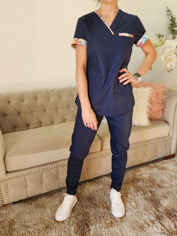 Producto - ROCÍO ARCIEL (Azul detalle Estampado de Colores)