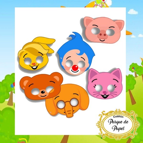Producto - Antifaces Payaso Plim Plim (x10 u.)