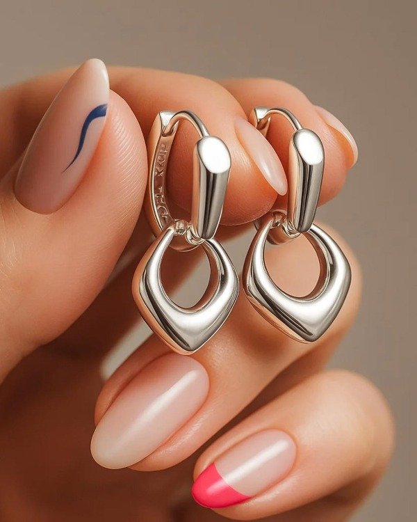 Producto - Aros colgantes de Plata Rodinada